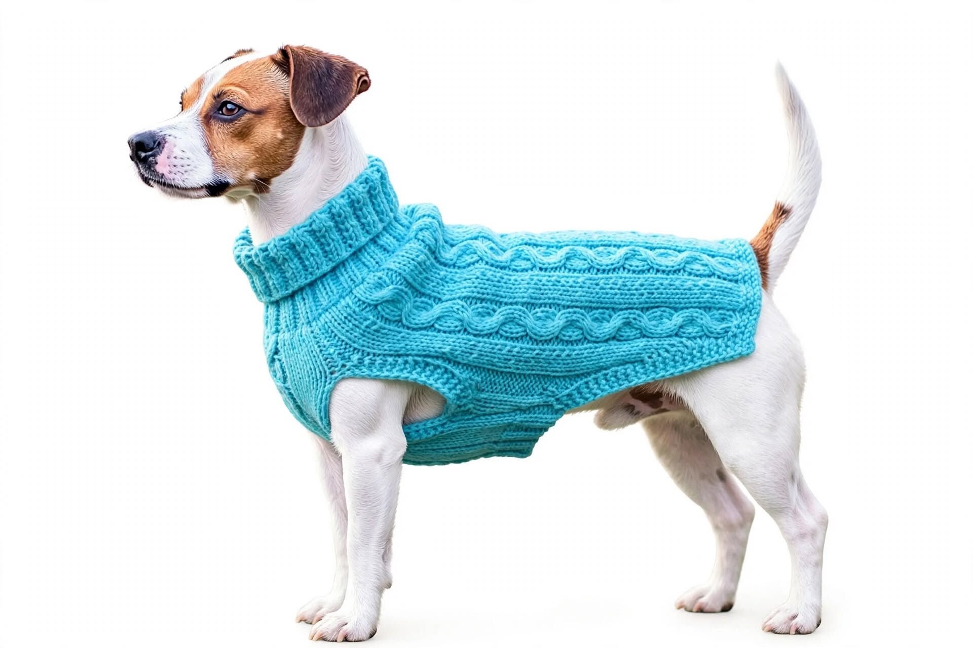 Turquoise Cable Sweater 4-legges dog