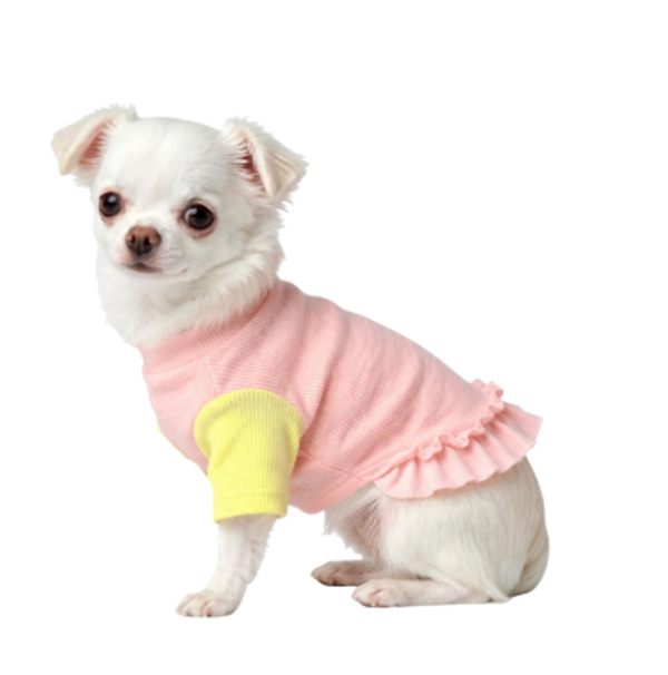 Right Leg Amputated - XXS 3-legged Girly recovery shirt - Pink and yellow