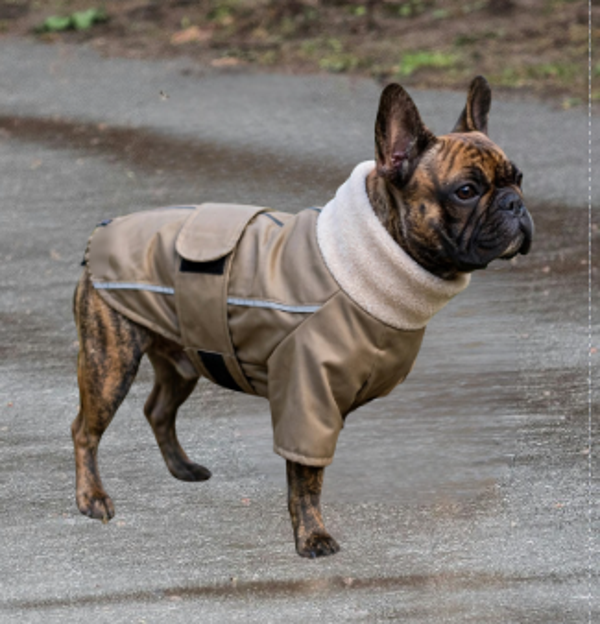 Left Leg Amputation Khaki Water Resistant coat - Size S
