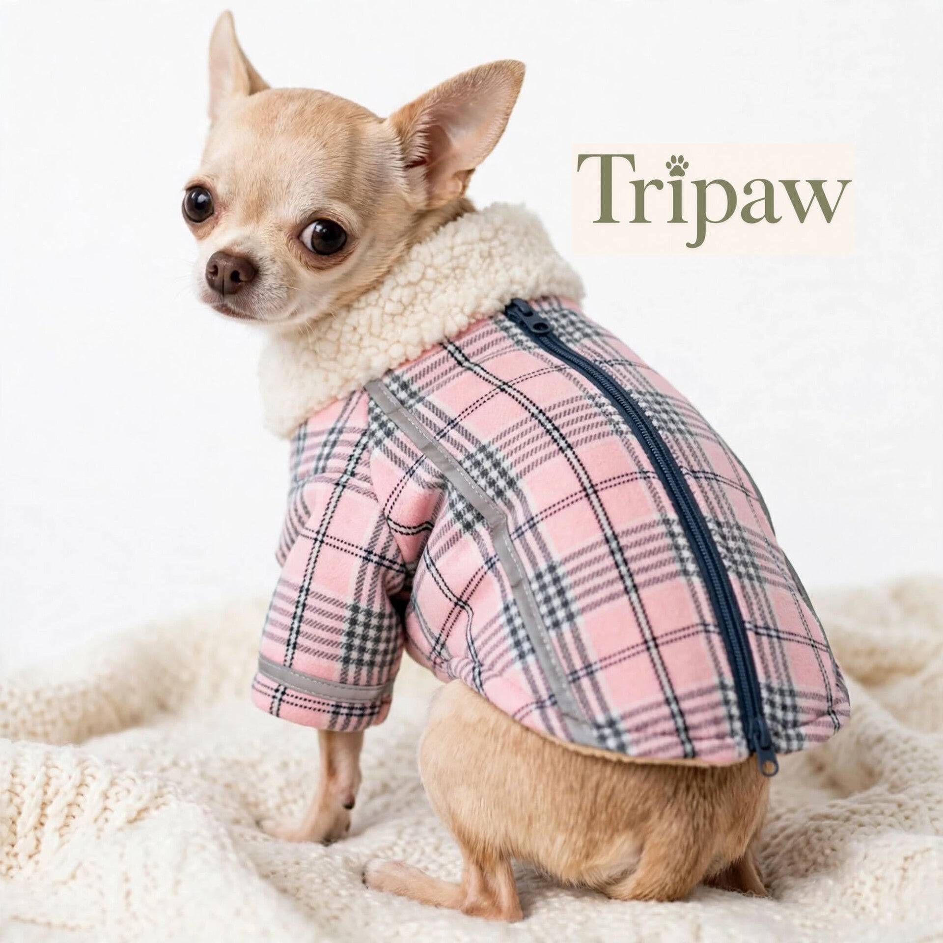 Right Leg Amputaion XXS Pink Tartan Coat