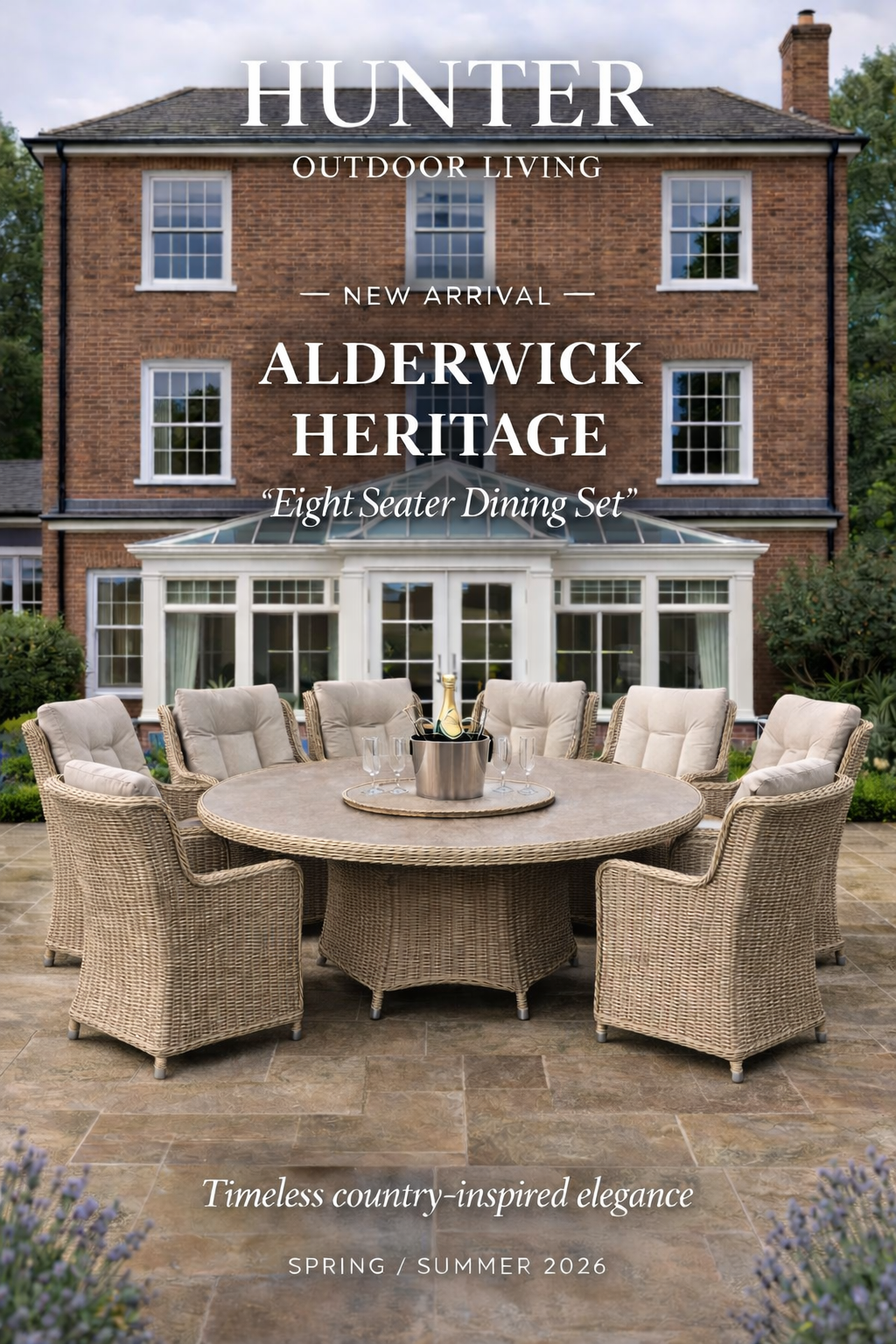Alderwick Heritage 8 Seater Round Dining Set