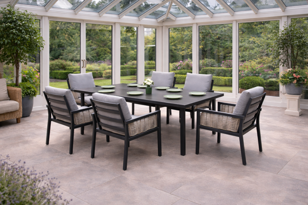 Huxley 6 Seat Rectangular Dining Set
