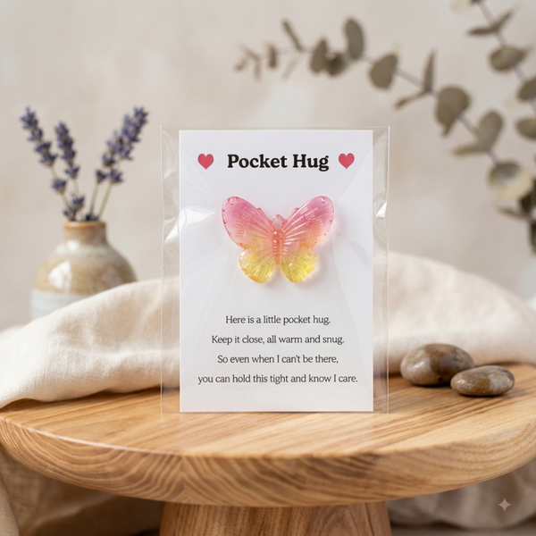 ​Pocket Hug Vlinder – Een liefdevolle knuffel op afstand