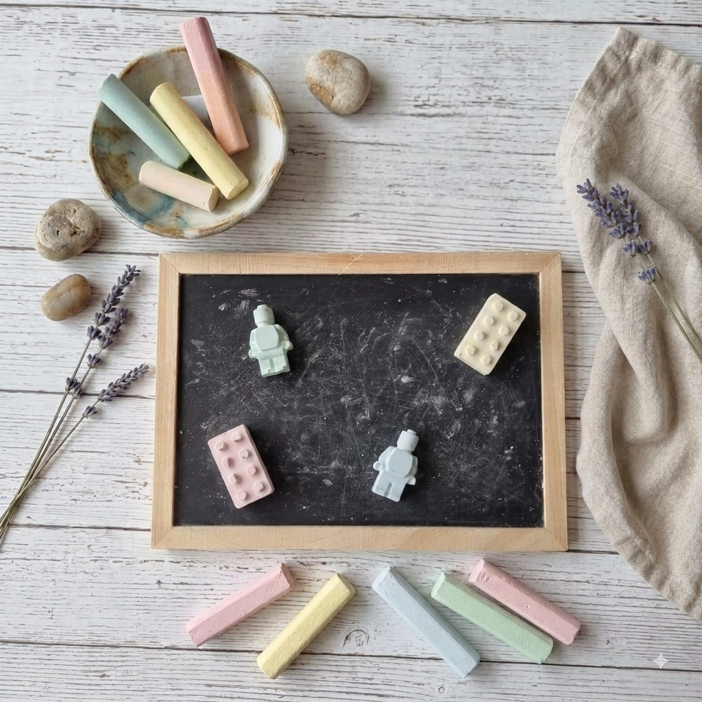 Handgemaakt Bouw & Speel Stoepkrijt – Zachte Pastelset