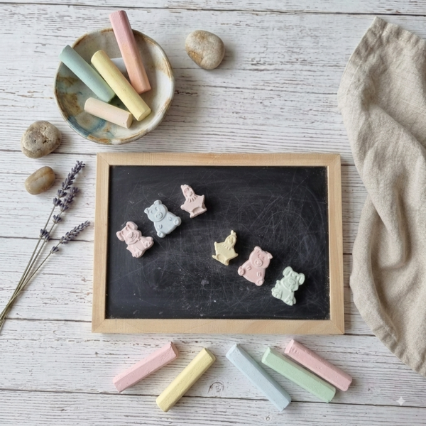 ​Kleurrijk & Creatief Speelkrijt in Dierenvormpjes en Pasteltinten (per set van 6)