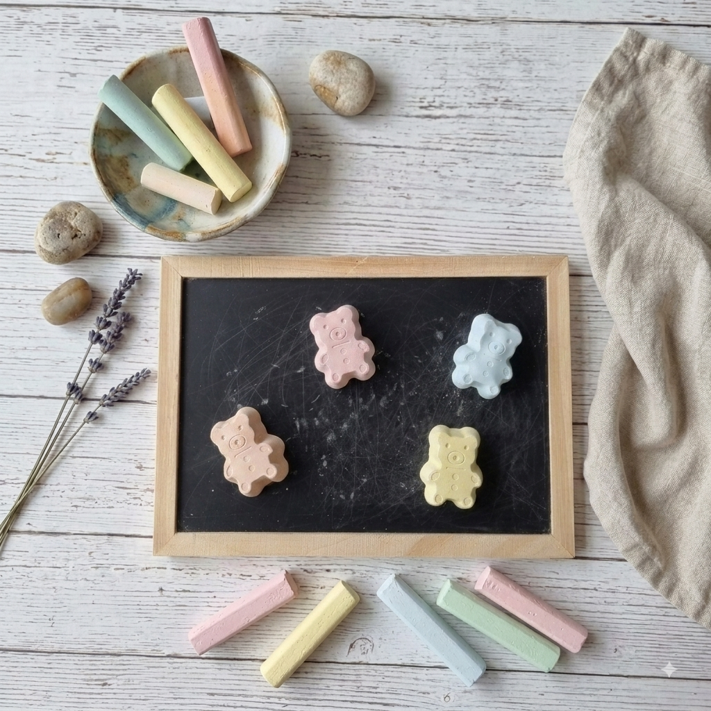 Handgemaakt Stoepkrijt – Gummy Beertjes (Set van 4)