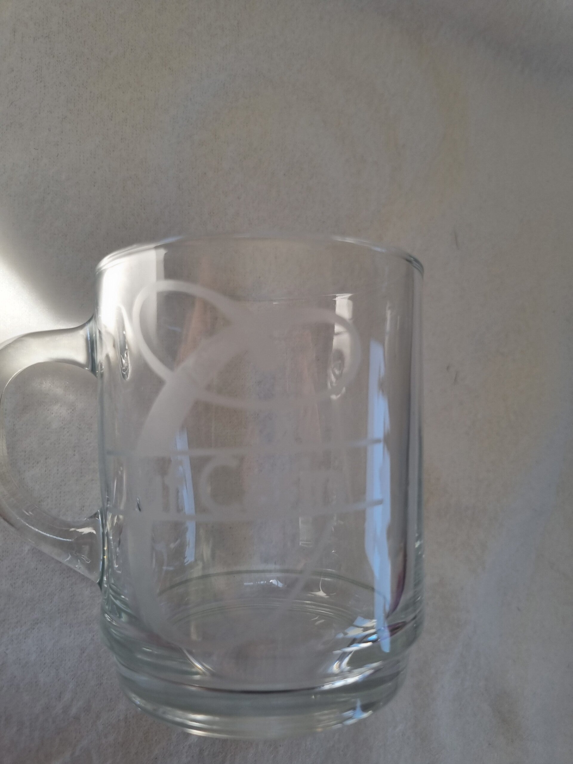 Theeglas met permanente opdruk