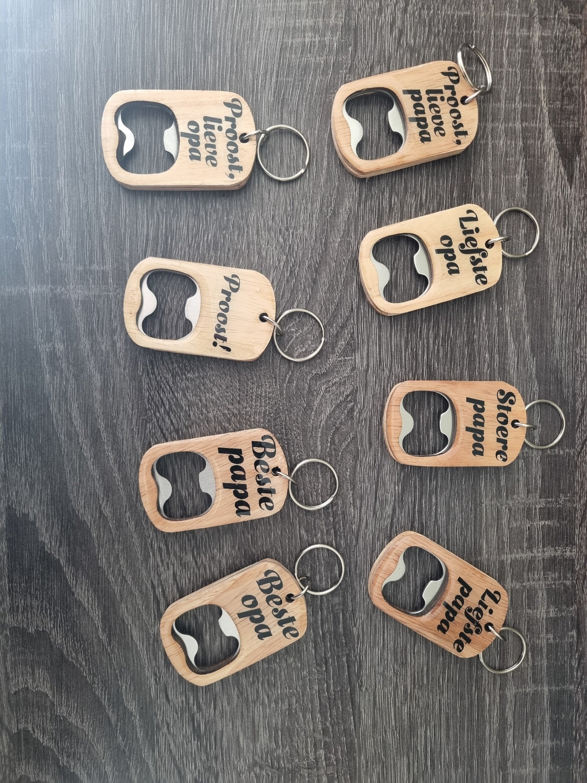 Gepersonaliseerde flesopener sleutelhanger