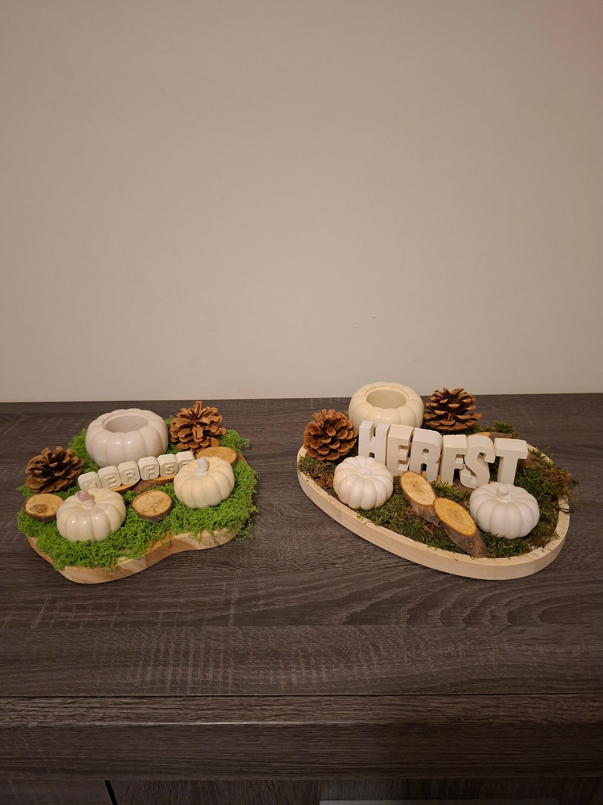 Herfst decoratie plateaus