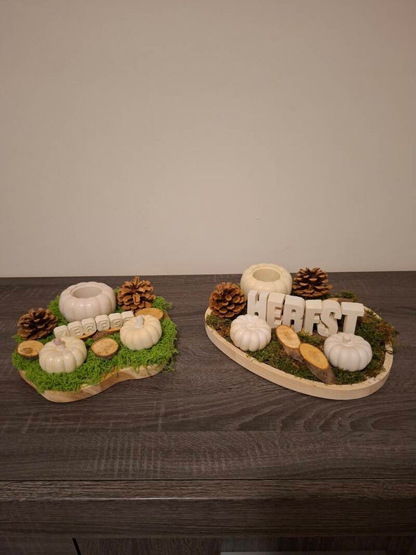 Herfst decoratie plateaus
