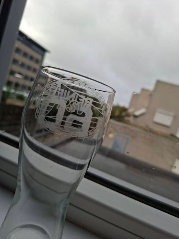 Bierglas met permanente opdruk