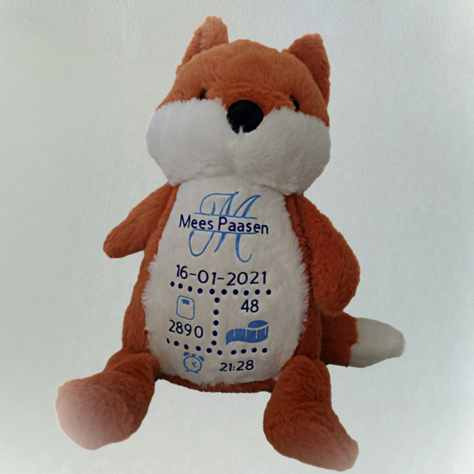 Gepersonaliseerde knuffel vos