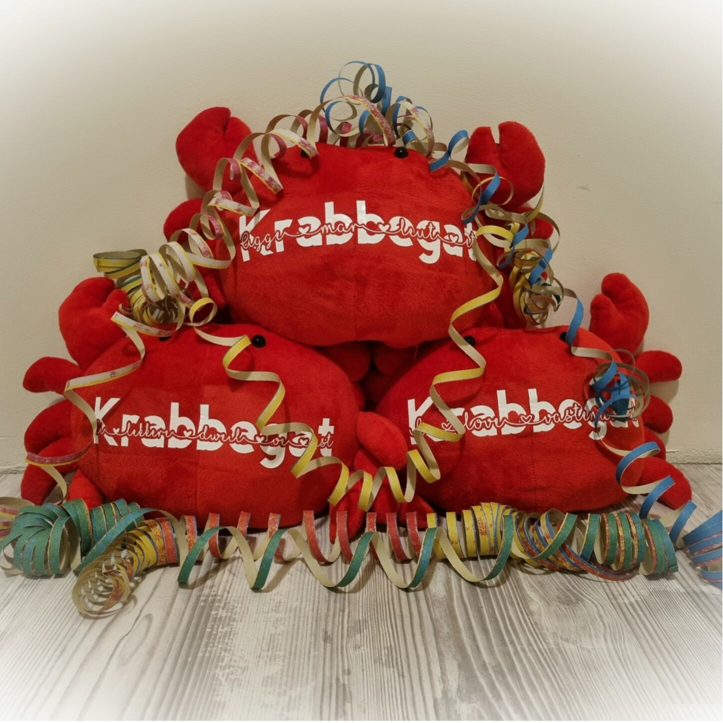 Krab knuffel met tekst