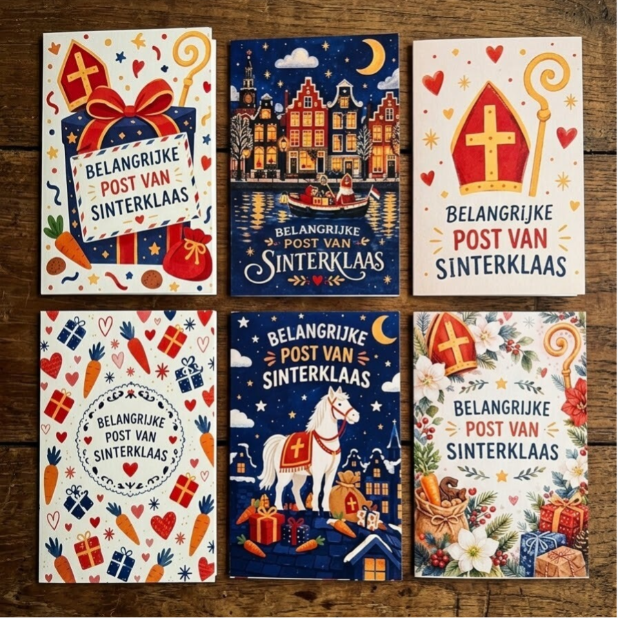 ​Sinterklaas Wenskaarten – "Belangrijke Post van Sinterklaas"