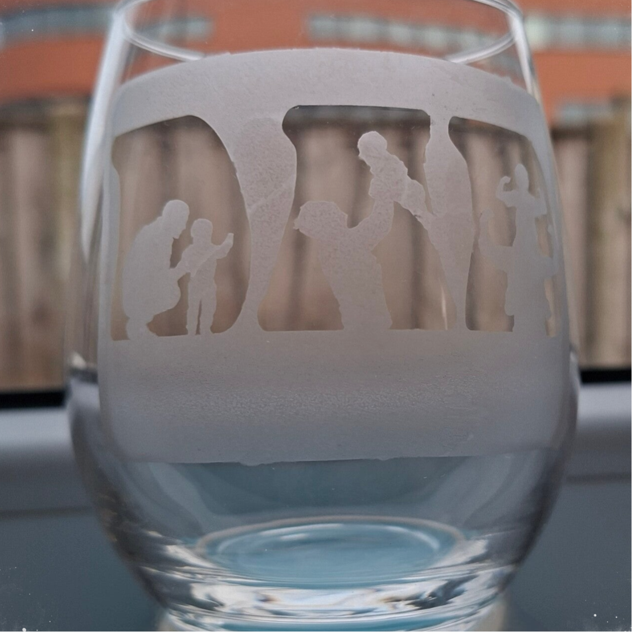 Waterglas met permanente bedrukking