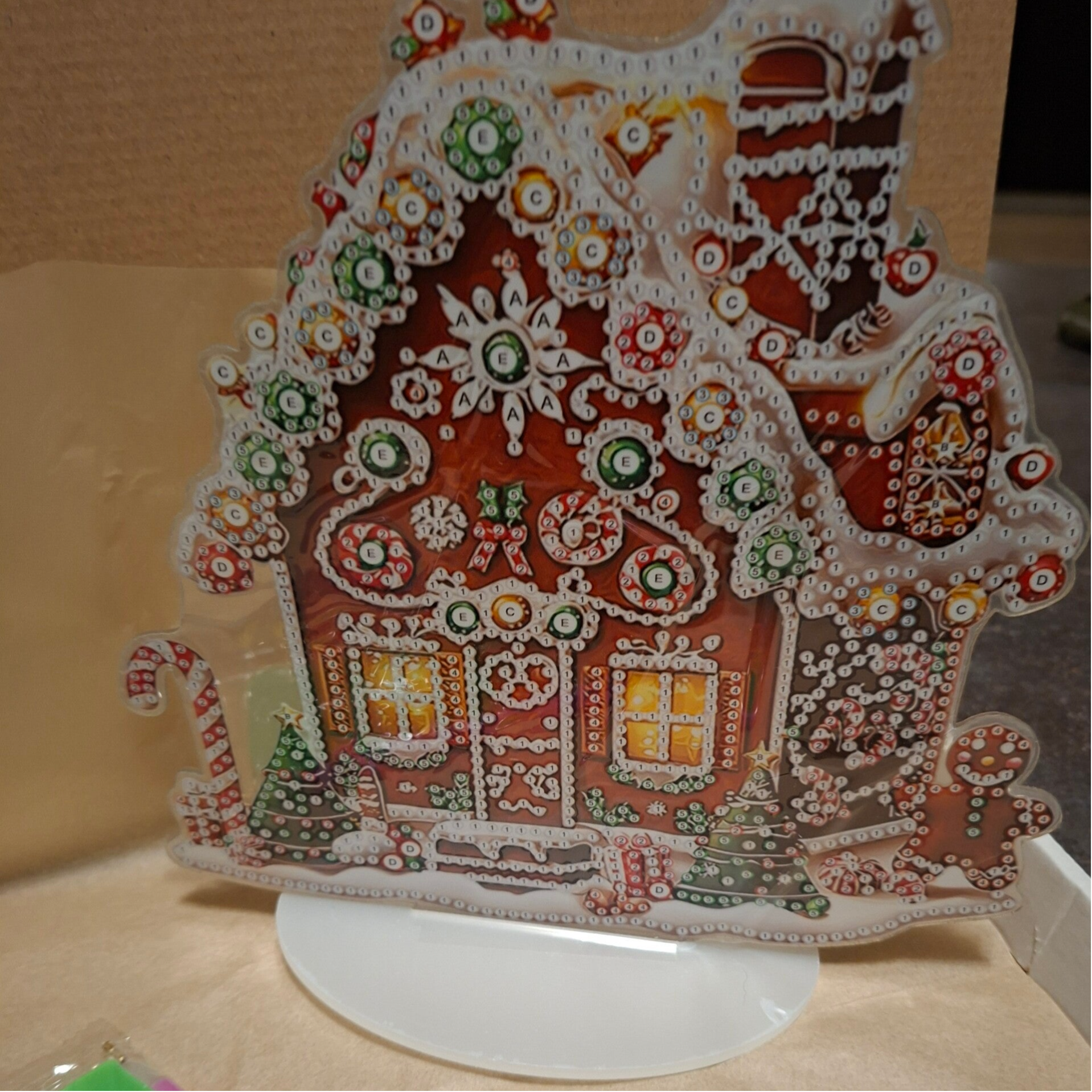 Diamond Painting Peperkoekhuisje – Staand Kerst Display