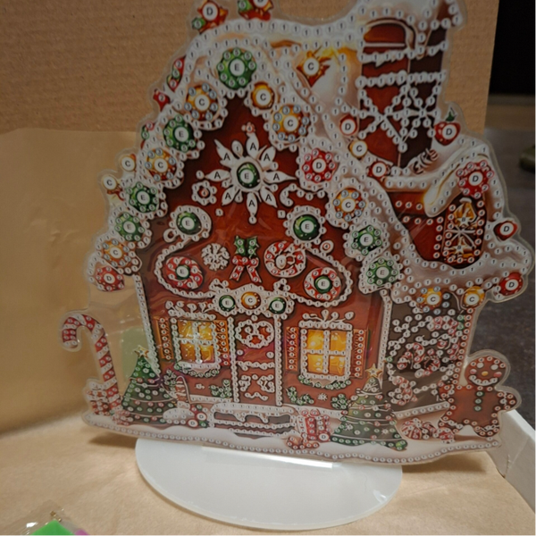 Diamond Painting Peperkoekhuisje – Staand Kerst Display