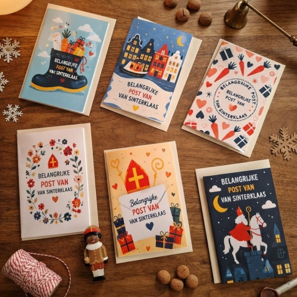 Betoverende Sinterklaaswenskaarten – "Belangrijke Post van Sinterklaas"