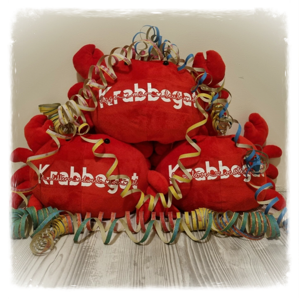 Krab knuffel met tekst