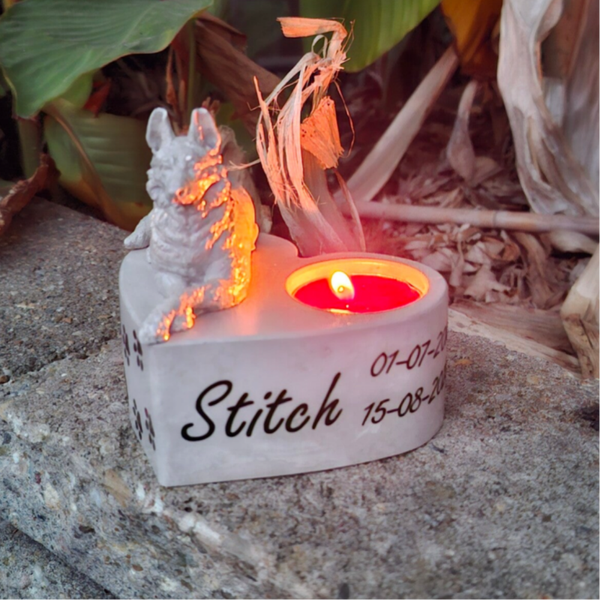 Handgegoten hart met herders hond