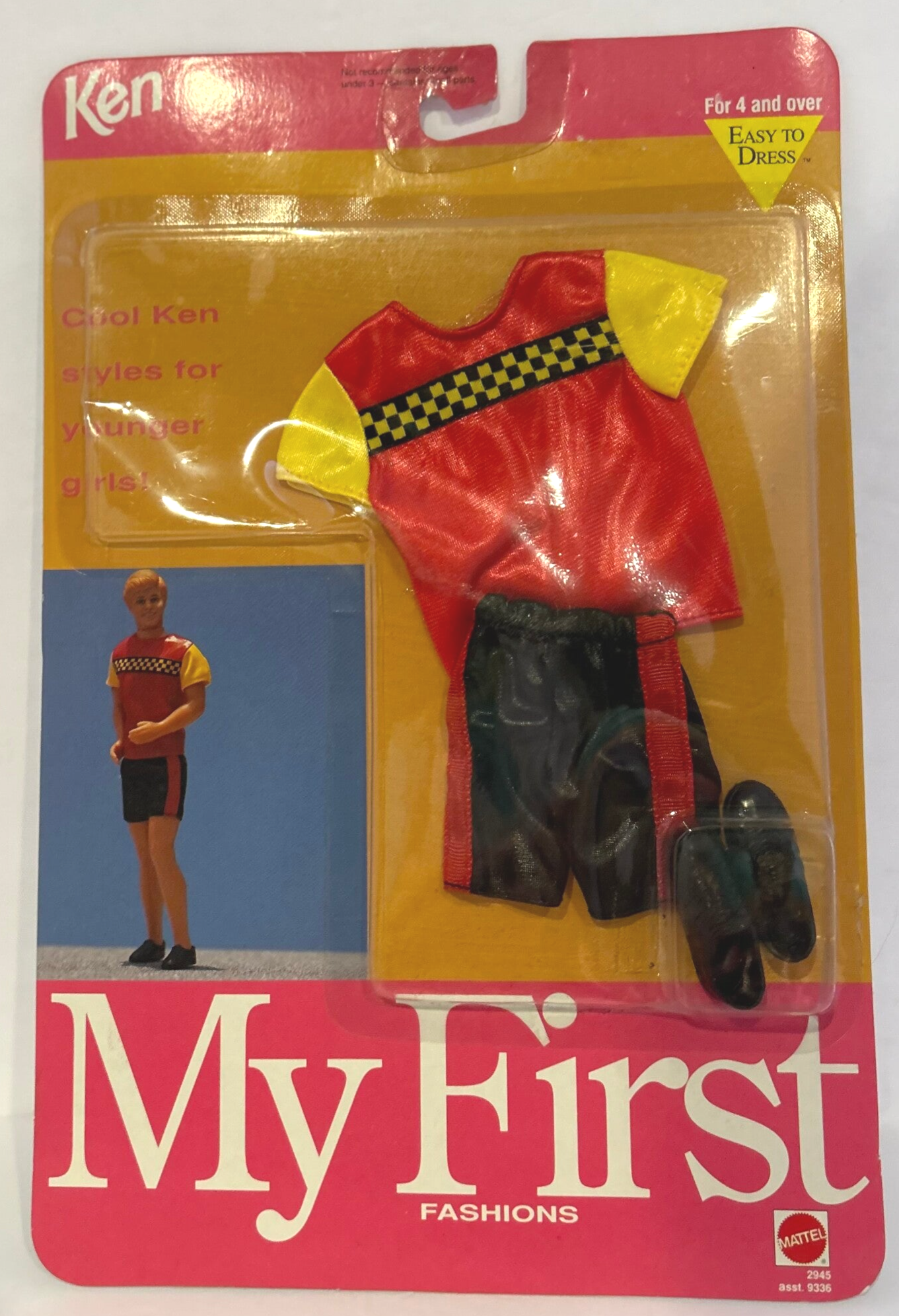 1991 My First Fashions Outfit for Ken – Checkered Pattern | Vintage Mattel Doll Clothing