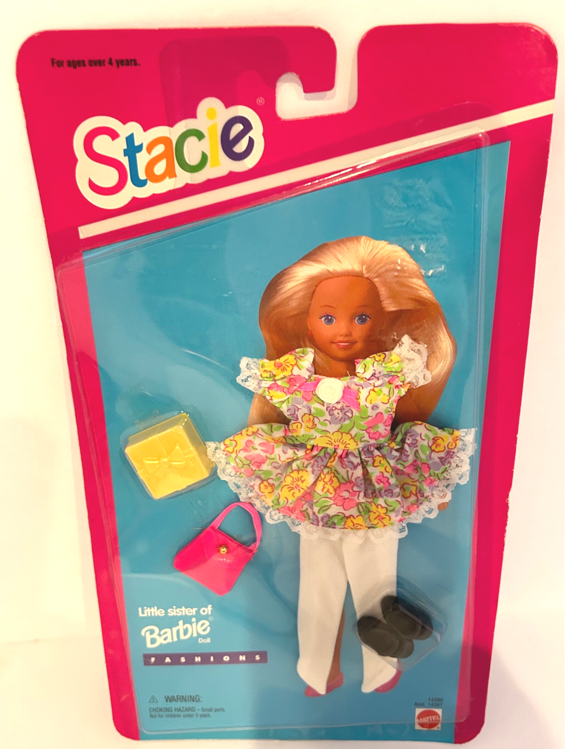 1995 Barbie Fashions for Stacie – Flower Dress | Vintage Mattel Doll Outfit