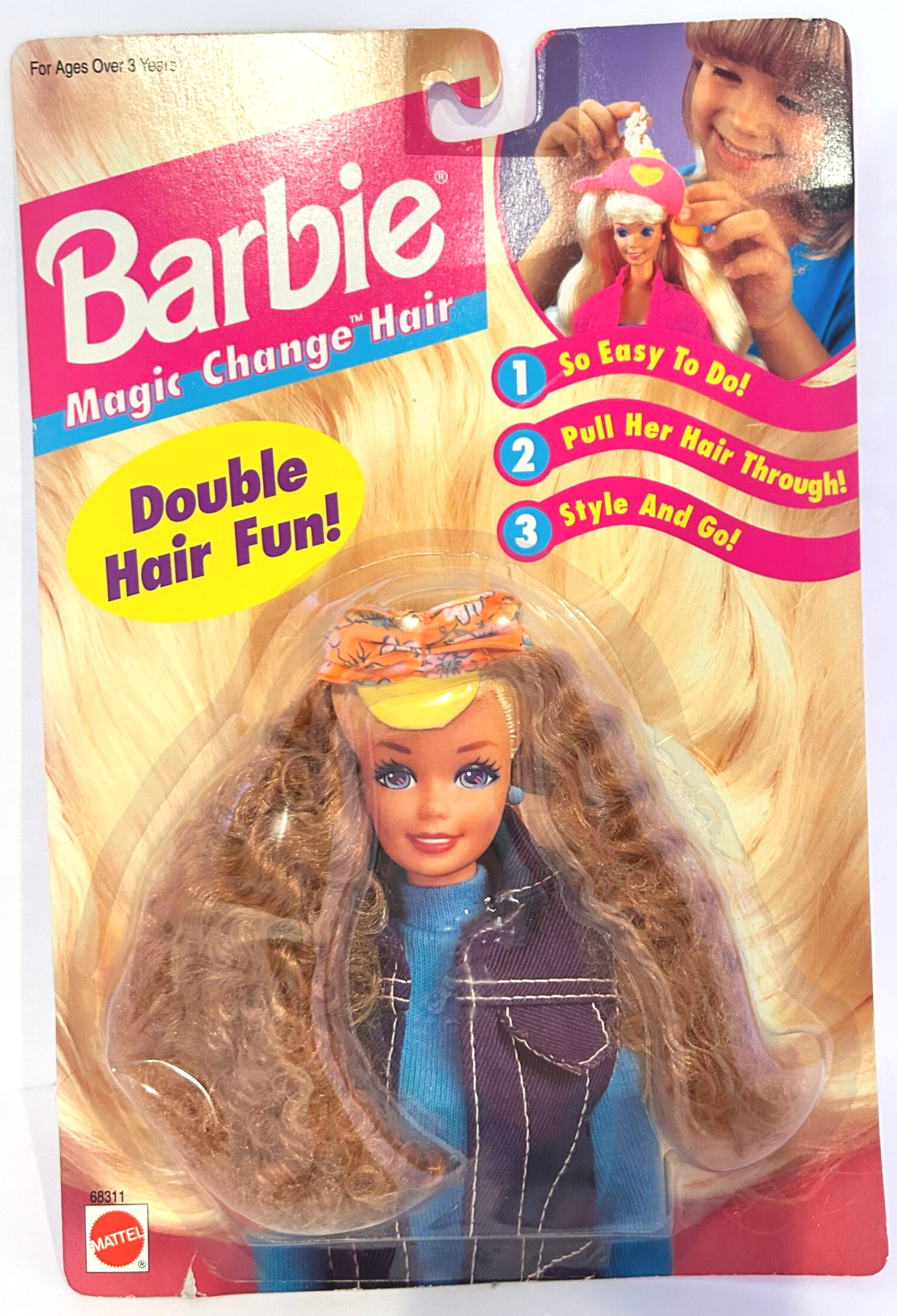 1995 Barbie Magic Change Hair Doll – Brown Hair | Vintage Mattel Collectible