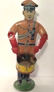 1930s Vintage Tin Lithograph Wind-Up Toy – Drummer Boy Collectible