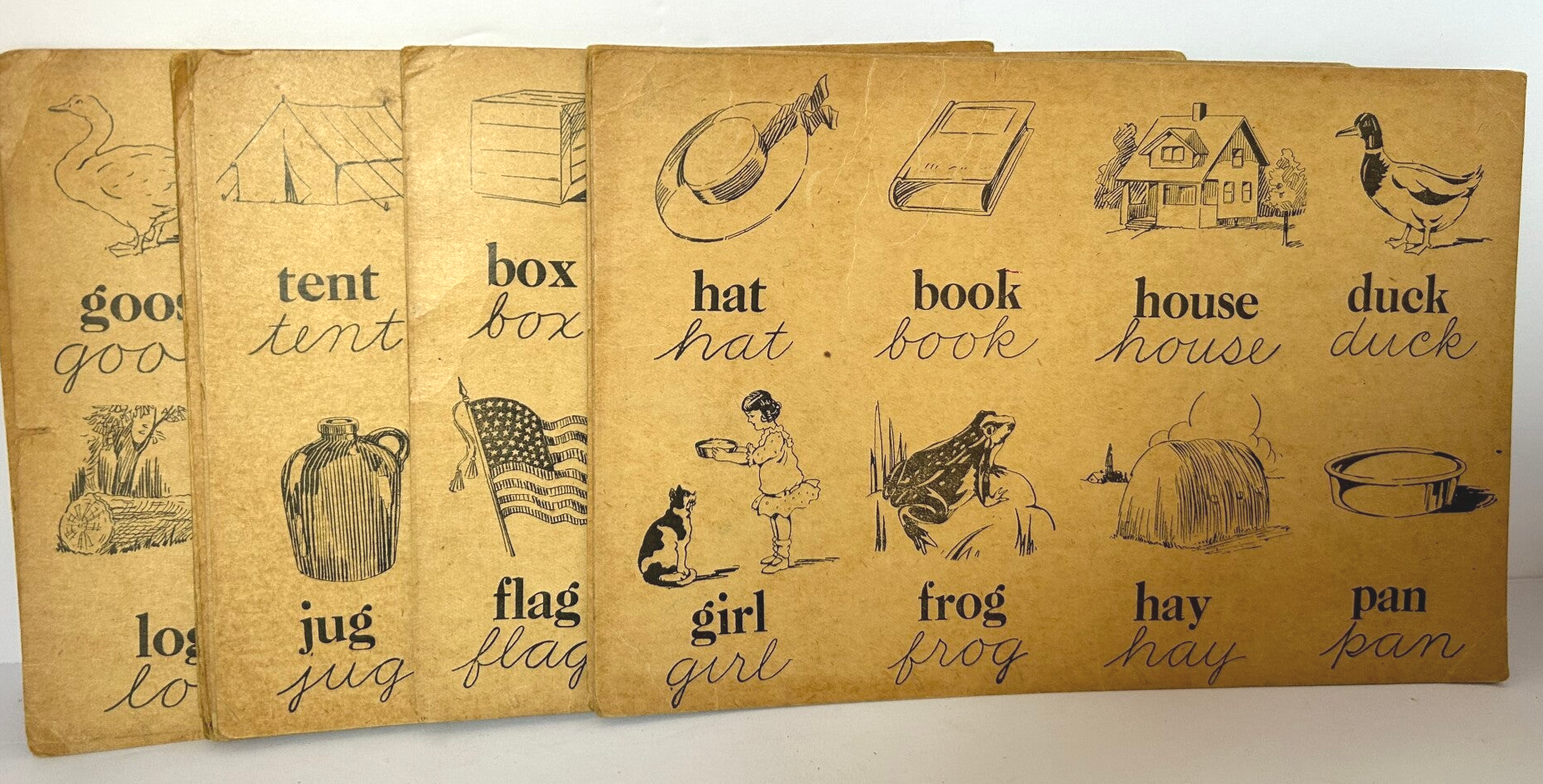 Vintage Flashcards for Teaching Reading & Writing | Classic Educational Collectible