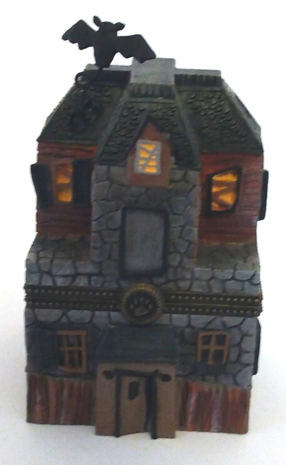 Boyds “Boo’s Haunted House with Spidey McBibble” Trinket Box Figurine | Halloween Collectible
