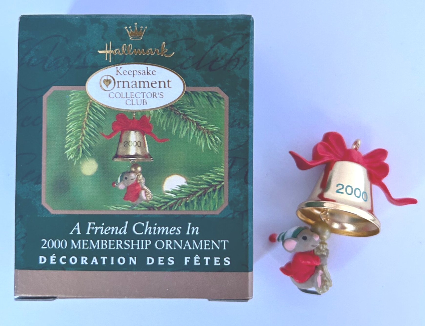 2000 Hallmark Mini Membership Ornament – A Friend Chime In | Collectible Keepsake