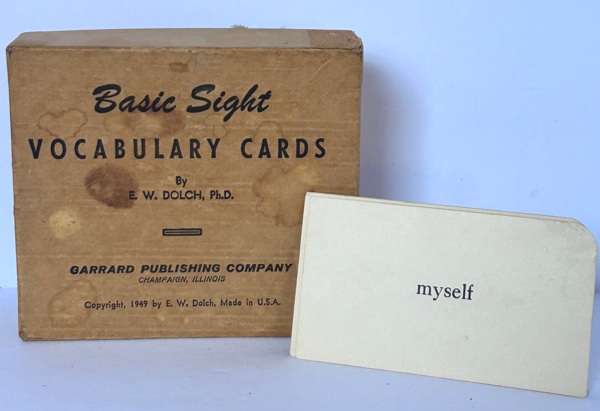 1930s–1940s Basic Sight Vocabulary Flash Cards by E.W. Dolch | Vintage Educational Tool