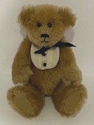 6" Jointed Brown Bear – Tuxedo Collectible Plush with Classic Charm