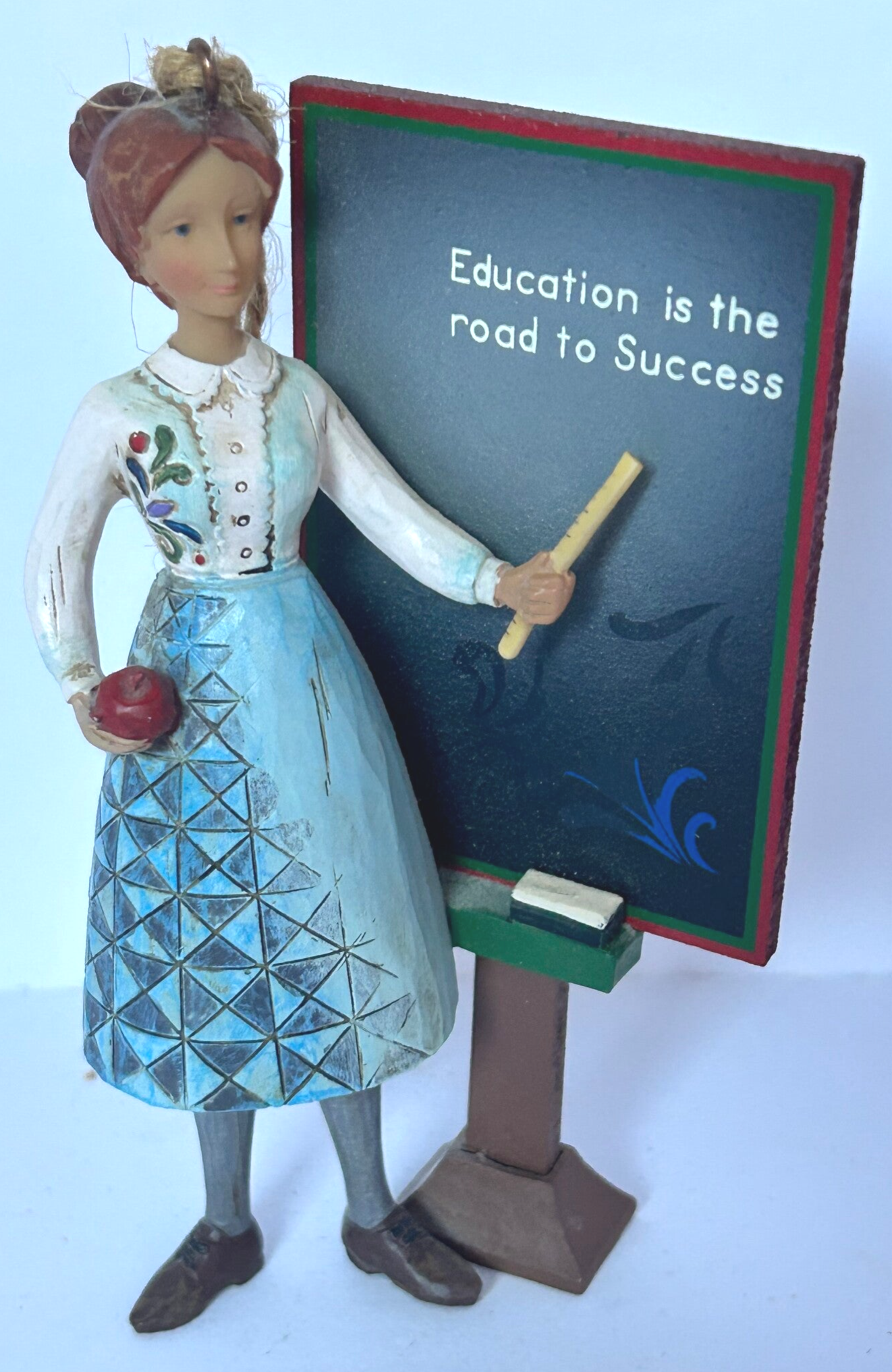 Jim Shore Teacher with Chalkboard Hanging Ornament | Handcrafted Collectible Décor