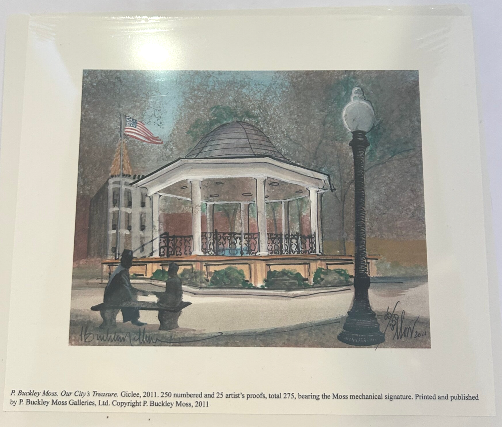 2011 P. Buckley Moss Print – "Our City’s Treasure" Signed #95/250 | Limited Edition Artwork – Fairfield, IA