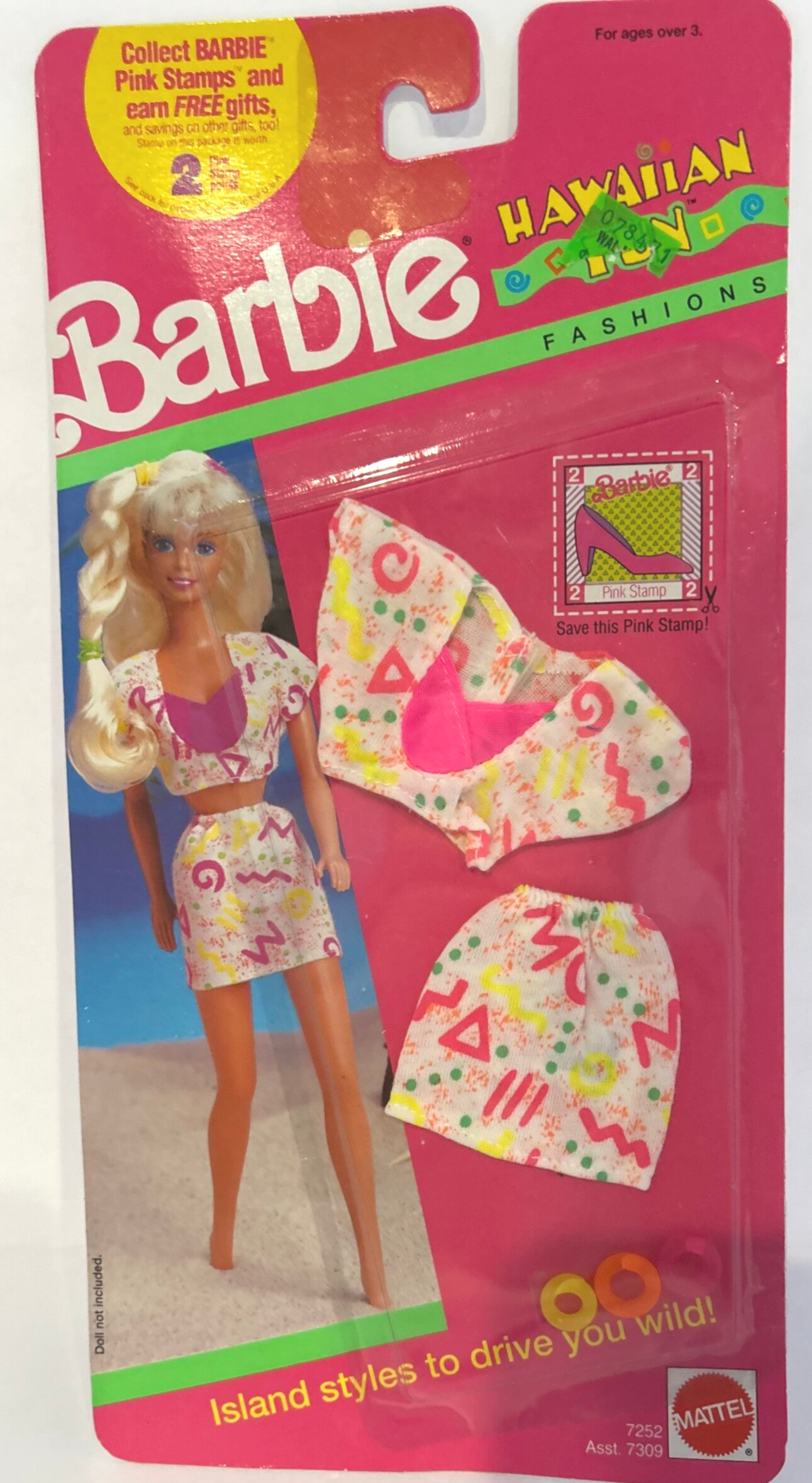 1990 Barbie Hawaiian Fun Fashions | Vintage Mattel Doll Outfit