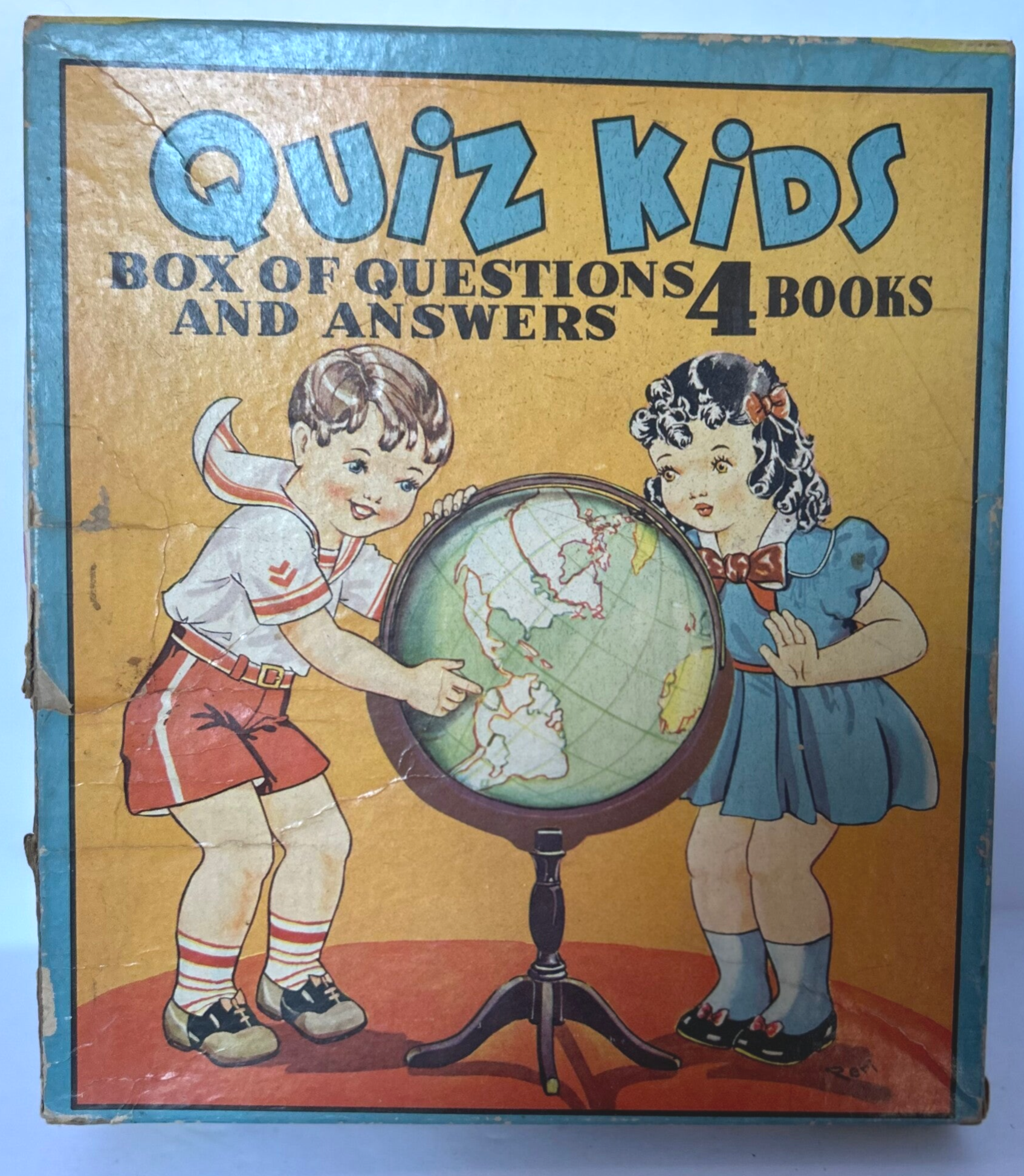 1941 “Quiz Kids” Box of Questions & Answers – Set of Four Books | Vintage Educational Collectible