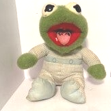 1984 10" Vintage Kermit the Frog Plush Doll – Classic Muppet Collectible