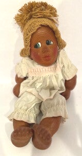 Vintage 15" Naber Hand-Carved Molded Wood Doll – Baby Emma Collectible
