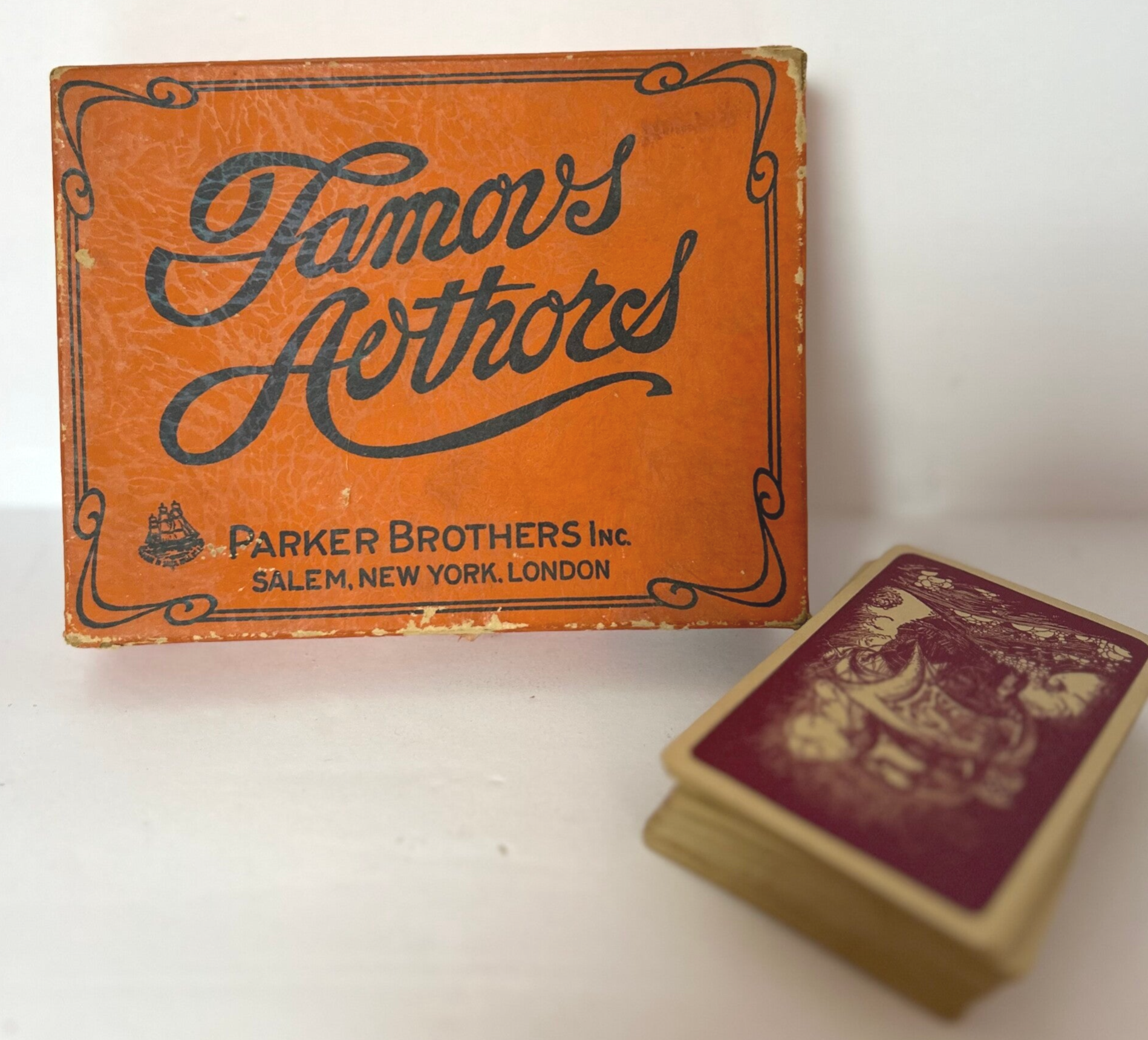 Vintage Famous Authors Card Game by Parker Brothers | Classic Literary Collectible