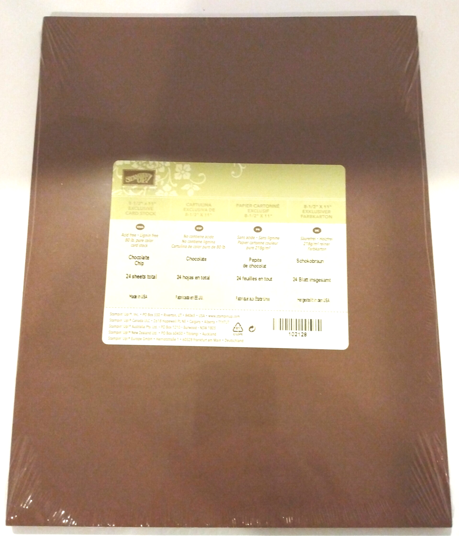 Stampin’ Up! Chocolate Chip Cardstock – Retired Brown Paper for Cardmaking & Scrapbooking