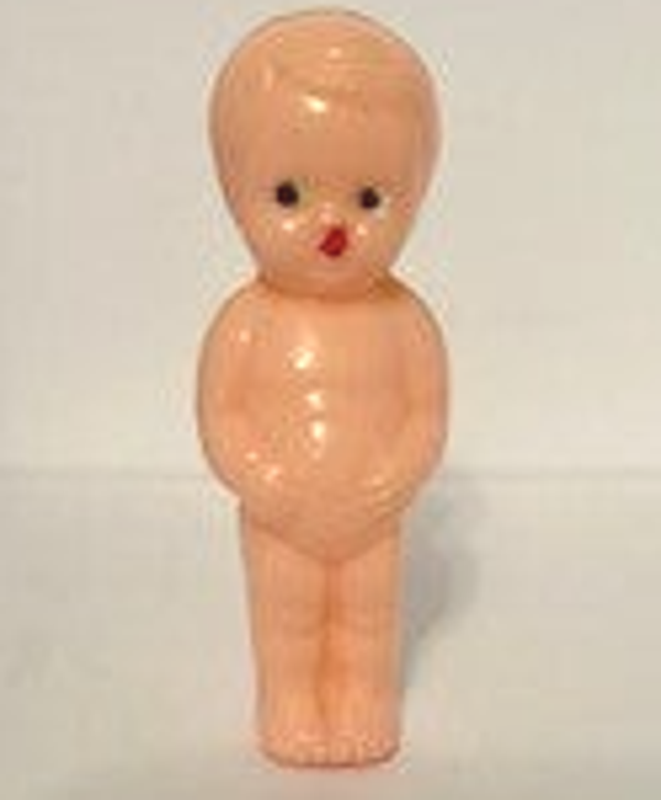 Vintage 3.25" Celluloid Babydoll – Naked Miniature Collectible