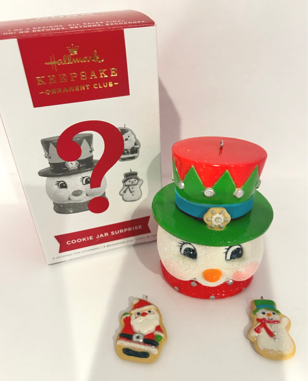 2022 Hallmark Members Exclusive Ornament – Cookie Jar Surprise | Red Hat with Cookies Collectible