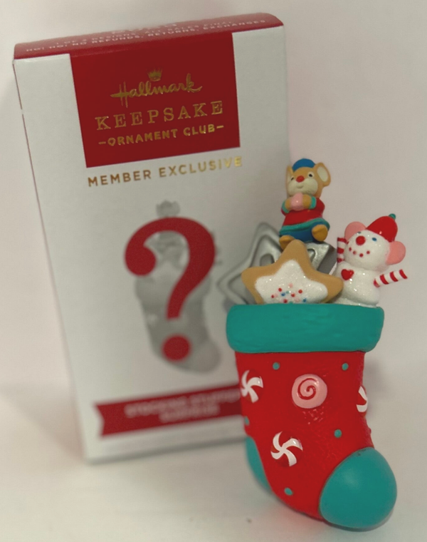 2023 Hallmark Members Exclusive Ornament – Stocking Stuffers Surprise (Red) | Holiday Collectible