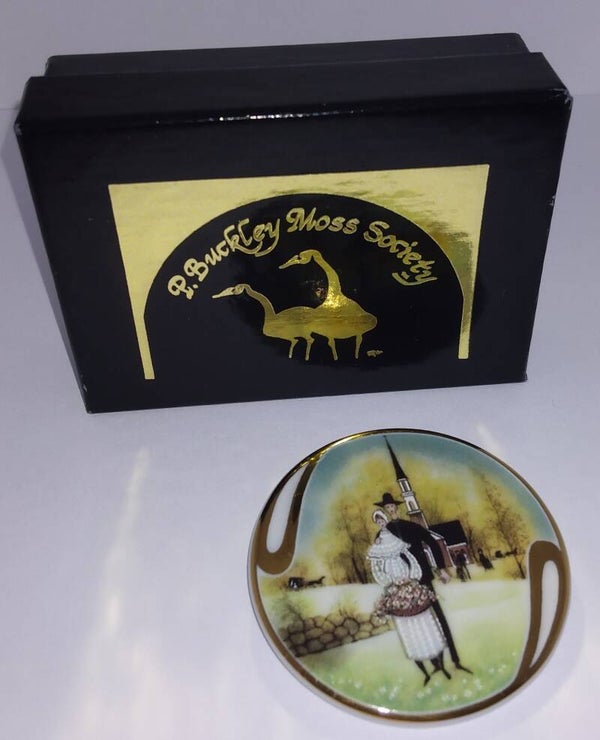 P. Buckley Moss Country Wedding Society Pin