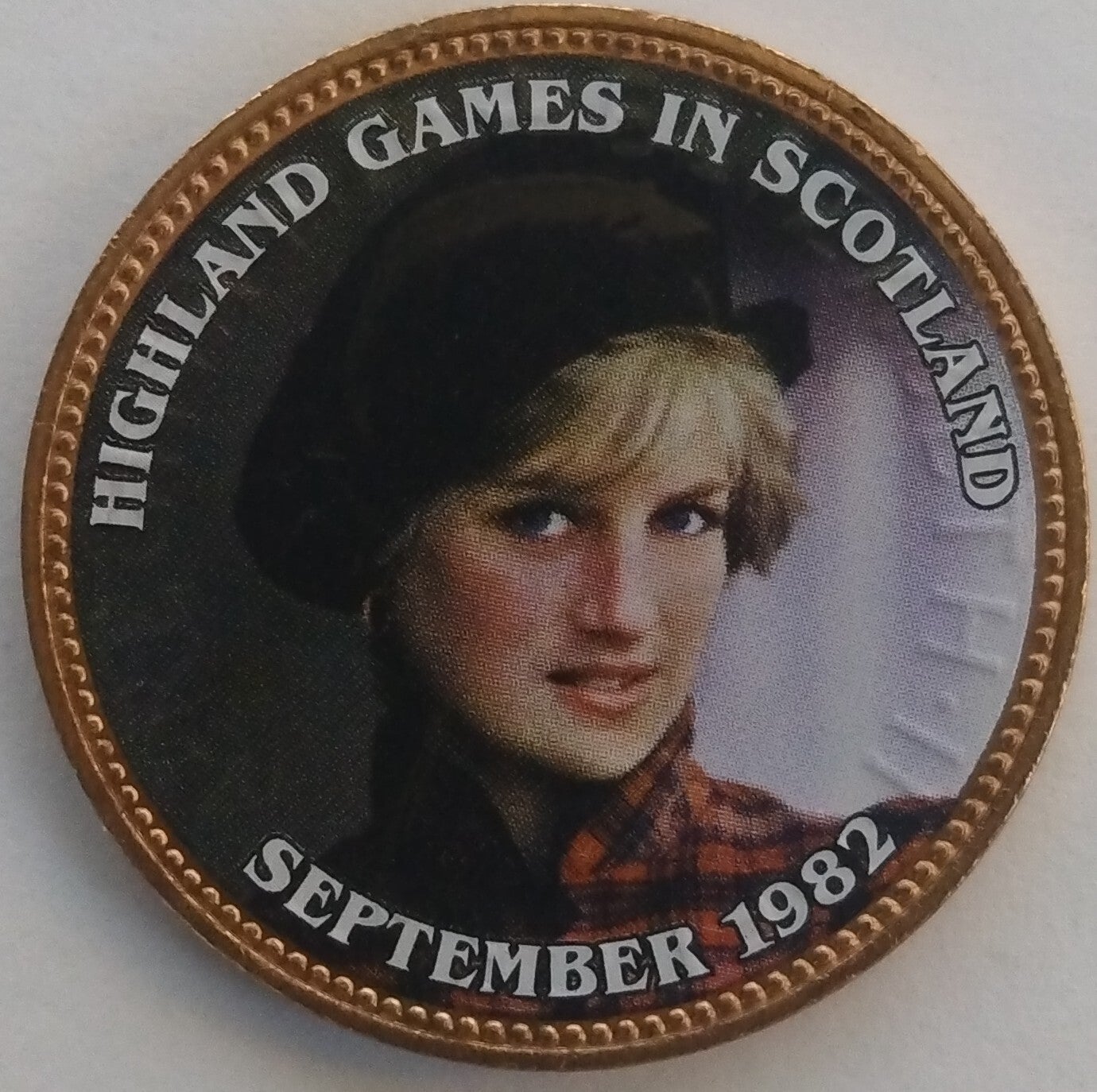 September 1982 Highland Games Princess Diana Commemorative Penny