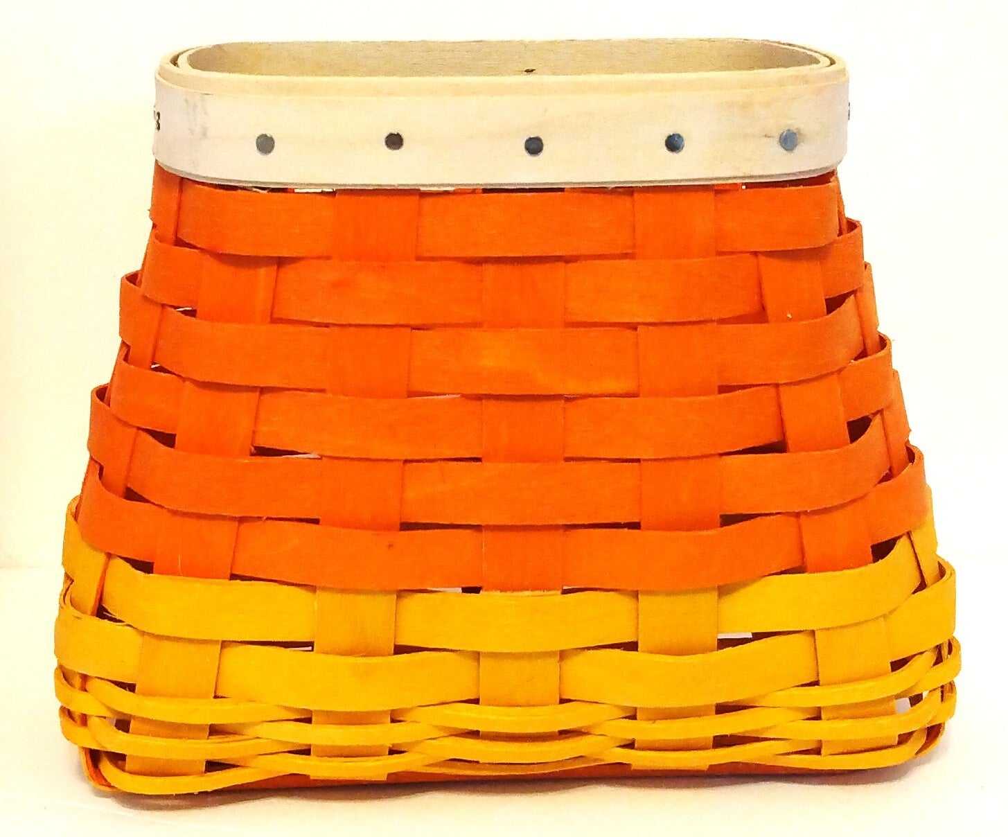 Longaberger 2004 Candy Corn Basket | Halloween Handwoven Collectible