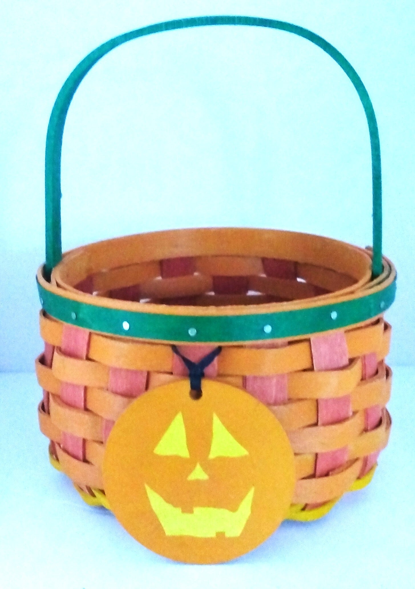 Longaberger 2000 Jack-O’-Lantern Basket | Halloween Collectible with Pumpkin Tie-On