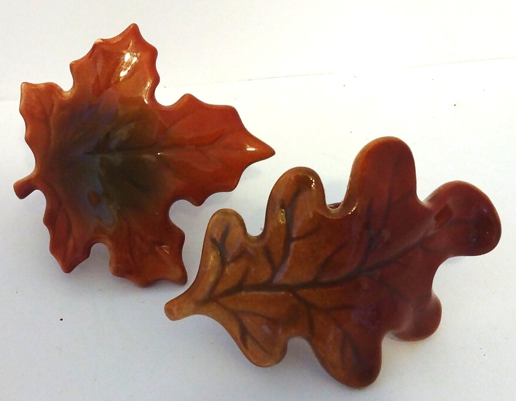 Longaberger Thanksgiving Leaf Napkin Ring Holder Set of 2 | Seasonal Table Décor & Collectible