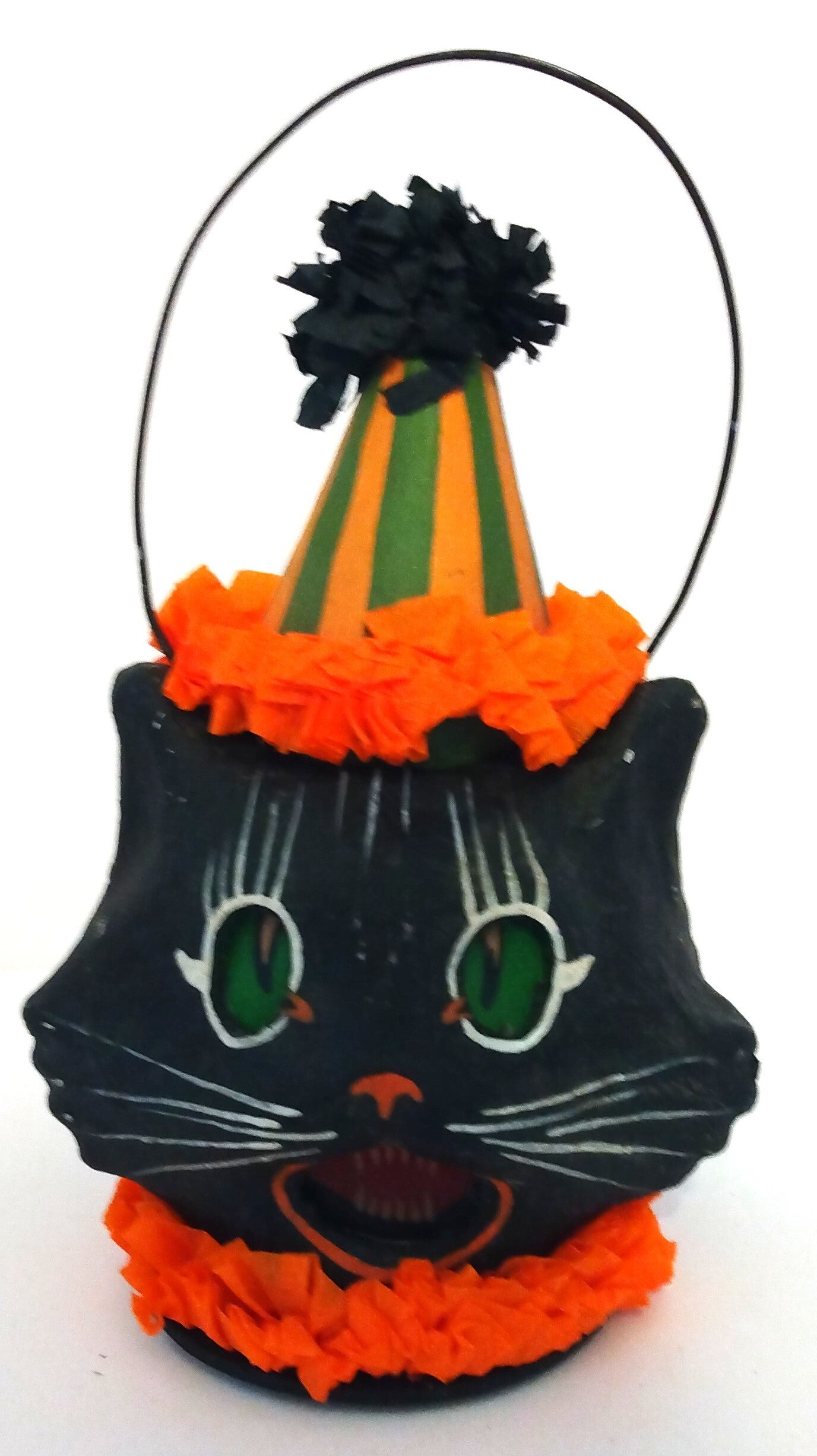 Halloween Bethany Lowe Vintage Hand-Painted “Sassy Cat” Mini Candy Bucket | Collectible Holiday Décor